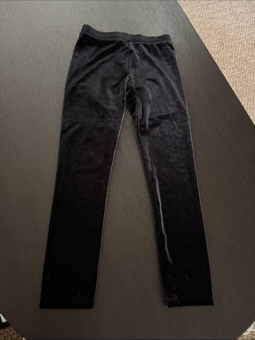 New Crewcuts kids size 6-7 Black Velvet Leggings